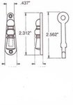 Baldwin 0406 Colonial Emergency Release Trim and Key