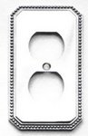 Omnia 8004/R Duplex Outlet Switch Plate with Beaded Edge