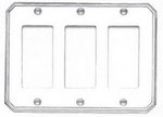 Omnia 8024/T Traditional Triple GFI Switch Plate