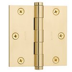 Baldwin 1035.I Estate 3.5 Inch x 3.5 Inch Solid Brass Full Mortise Hinge with Square Corners (Sold Each) product