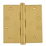 Baldwin 1040.I Estate 4 Inch x 4 Inch Solid Brass Full Mortise Hinge with Square Corners (Sold Each)