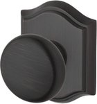 Baldwin PV.ROU.TAR Reserve Round Privacy Knobset with Traditional Arch Rosette