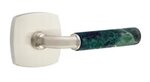 Emtek R-Bar Green Marble 5326 Select Brass Privacy Leverset with Urban Modern Rosette for Right Handed Doors product