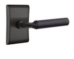 Emtek R-Bar Smooth 5111 Select Brass Passage Leverset with Neos Rosette for Left Handed Doors product