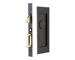 Emtek 2113 Modern Rectangular Keyed Pocket Door Mortise Lock for 2-1/4&quot; Thick Doors