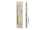 Emtek 2123 Sandcast Bronze Rustic Modern Keyed Pocket Door Mortise Lock for 2&quot; Thick Doors