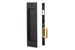 Emtek 2126 Sandcast Bronze Rustic Modern Dummy Pocket Door Mortise Lock for 1-5/8&quot; Thick Doors