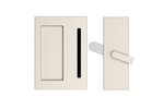 Emtek 222202 Modern Rectangular Barn Door Privacy Lock and Flush Pull with Integrated Strike