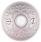 Emtek 2406 Brass Doorbell Button with Lancaster Rosette