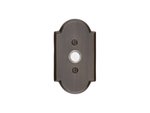 Emtek 2421 Sandcast Bronze Doorbell Button with #1 Rosette