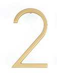 Emtek 2832 Modern 7 Inch Brass House Number &quot;2&quot; product