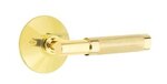 Emtek T-Bar Knurled 5057 SD Select Brass Single Dummy Lever with Modern Rosette for Right Handed Doors product