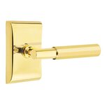 Emtek T-Bar Faceted 5111 Select Brass Passage Leverset with Neos Rosette for Left Handed Doors product