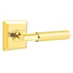 Emtek T-Bar Faceted 8531 SD Select Brass Single Dummy Lever with Quincy Rosette for Left Handed Doors product