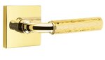 Emtek R-Bar Hammered 5050 SD Select Brass Single Dummy Lever with Square Rosette for Left Handed Doors product