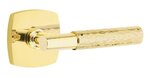 Emtek T-Bar Hammered 5306 SD Select Brass Single Dummy Lever with Urban Modern Rosette for Left Handed Doors product