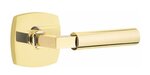 Emtek L-Square Smooth 5316 Select Brass Passage Leverset with Urban Modern Rosette for Right Handed Doors product