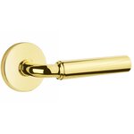 Emtek R-Bar Smooth 5109 Select Brass Passage Leverset with Disk Rosette for Left Handed Doors product
