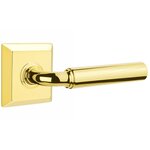 Emtek R-Bar Smooth 8131 Select Brass Passage Leverset with Quincy Rosette for Right Handed Doors product