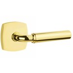 Emtek R-Bar Smooth 5316 Select Brass Passage Leverset with Urban Modern Rosette for Left Handed Doors product