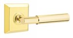 Emtek T-Bar Smooth 8531 SD Select Brass Single Dummy Lever with Quincy Rosette for Right Handed Doors product