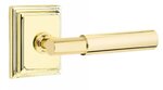 Emtek T-Bar Smooth 8161 Select Brass Passage Leverset with Wilshire Rosette for Left Handed Doors product
