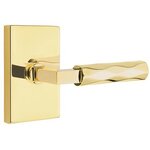 Emtek L-Square Tribeca 5052 Select Brass Full Dummy Leverset with Modern Rectangular Rosette product