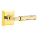 Emtek L-Square Tribeca 8531 Select Brass Full Dummy Leverset with Quincy Rosette product