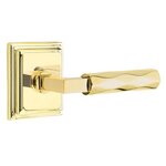 Emtek L-Square Tribeca 8161 Select Brass Passage Leverset with Wilshire Rosette for Left Handed Doors product