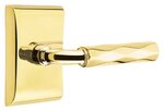 Emtek R-Bar Tribeca 5111 Select Brass Passage Leverset with Neos Rosette for Left Handed Doors product