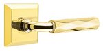 Emtek R-Bar Tribeca 8531 Select Brass Full Dummy Leverset with Quincy Rosette product