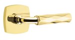Emtek R-Bar Tribeca 5306 SD Select Brass Single Dummy Lever with Urban Modern Rosette for Right Handed Doors product