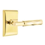 Emtek T-Bar Tribeca 5211 Select Brass Privacy Leverset with Neos Rosette for Right Handed Doors product