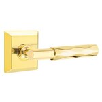 Emtek T-Bar Tribeca 8131 Select Brass Passage Leverset with Quincy Rosette for Right Handed Doors product