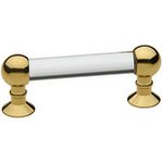 Baldwin 4343 3 Inch Center to Center Satin Crystal Cabinet Pull