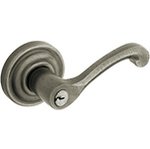 Baldwin 5246.LENT Estate Keyed Entry Leverset with Emergency Exit Function for Left Handed 2-1/4&quot; Thick Doors product