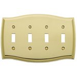 Baldwin 4782 Colonial Quad Toggle Switch Plate