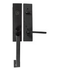 Emtek 4818 Davos One Piece Single Cylinder Handleset with Helios Lever for Left Handed Doors