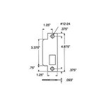 Baldwin 6341.R Mortise Strike Latch Only Function for 2.5 Inch Backsets - Right Handed
