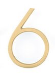 Emtek 2836 Modern 7 Inch Brass House Number &quot;6&quot; product