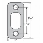 Kwikset 85063 1 Inch x 2-1/4 Inch Radius Corner Deadbolt Strike