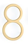 Emtek 2838 Modern 7 Inch Brass House Number &quot;8&quot; product