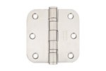 Emtek 98433 3-1/2 Inch x 3-1/2 Inch Heavy Duty Ball Bearing Stainless Steel Hinge with 5/8 Inch Radius Corners (Sold in Pairs)
