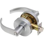 Dexter Commercial C1000CSECC KDC Classroom Security Grade 1 Curved Lever Clutching Cylindrical Lock with C Keyway; 2-3/4