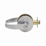 Dexter Commercial C1000STRMC KDC Storeroom Grade 1 Curved Lever Clutching Cylindrical Lock with C Keyway; 2-3/4