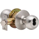 Dexter Commercial C2000ENTRB SFIC Entry / Office Grade 2 Ball Knob Non Clutching Cylindrical Lock with Small Format IC Prep