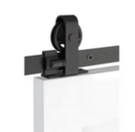 Emtek B120216SDCL Classic Top Mount Solid Wheel Hanger with 16' Track Barn Door Hardware with Classic Fastener product