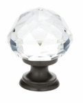Emtek 86003 Crystal Diamond Cabinet Knob 1 Inch Diameter