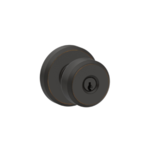 Schlage F51BWE/GSN Bowery Keyed Entry Knobset with Greyson Decorative Rosette