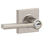 Schlage F51LAT/COL Latitude Keyed Entry Leverset with Collins Decorative Rosette